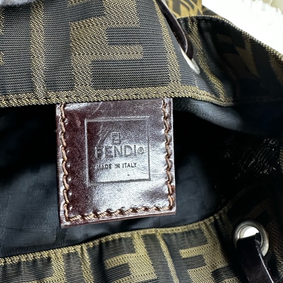 Fendi Black and Brown Small Tote Bag with Iconic Monogram - Picture 9 of 10